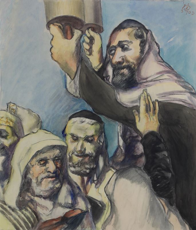 Ludwig Meidner - Lifting the Torah | MasterArt
